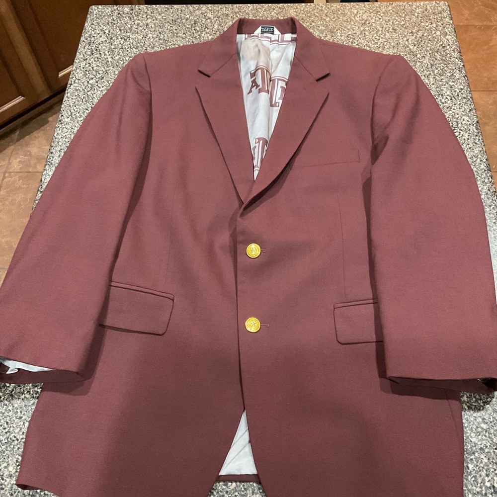Texas A&M maroon blazer size 40S